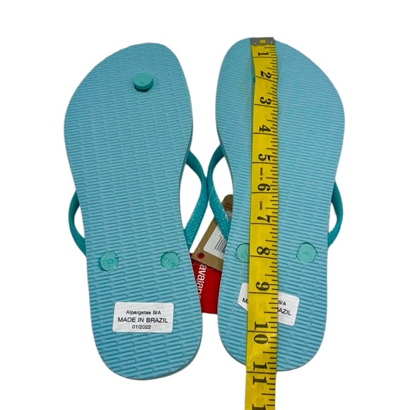 Havaianas Blue Water Flip Flop Sandals Size 11 / 12 - Picture 13 of 14